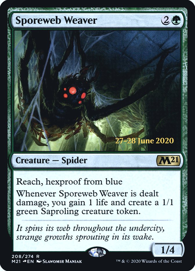 Sporeweb Weaver  [Core Set 2021 Prerelease Promos] | Black Swamp Games