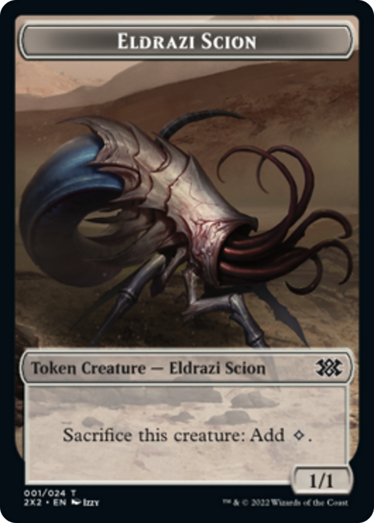 Saproling // Eldrazi Scion Double-sided Token [Double Masters 2022 Tokens] | Black Swamp Games