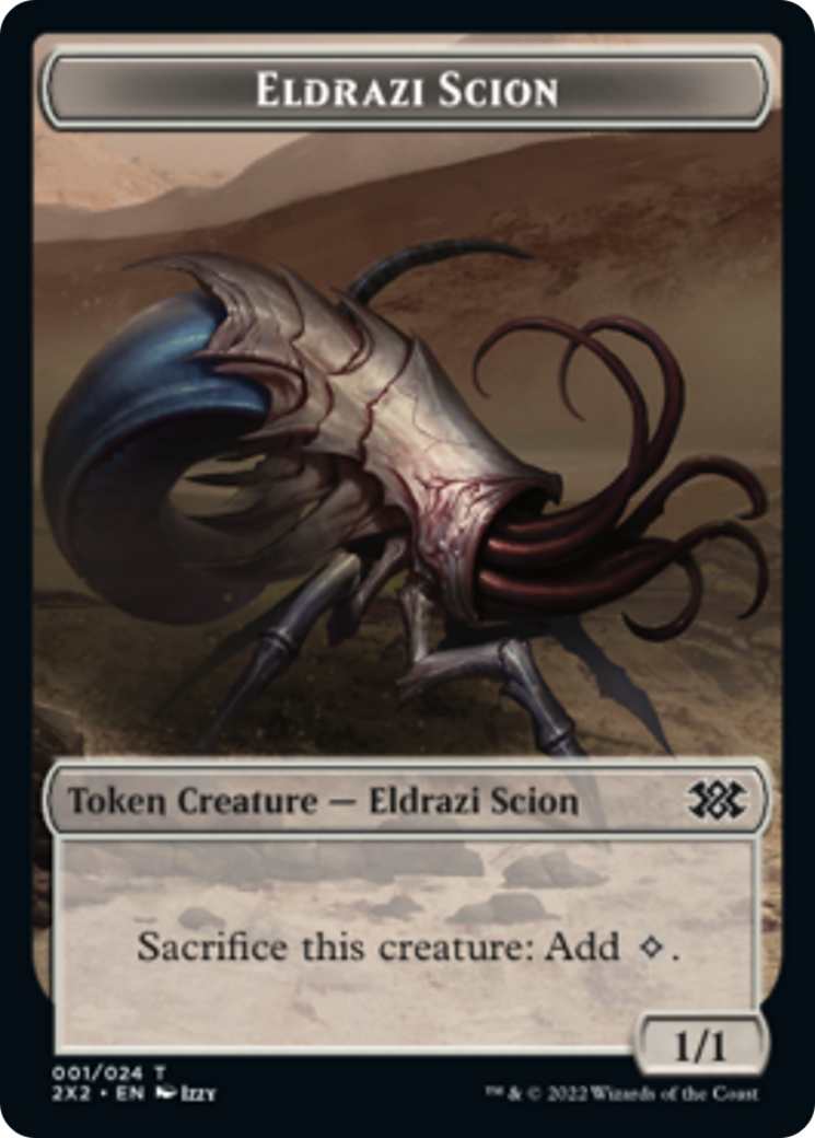 Spider // Eldrazi Scion Double-sided Token [Double Masters 2022 Tokens] | Black Swamp Games