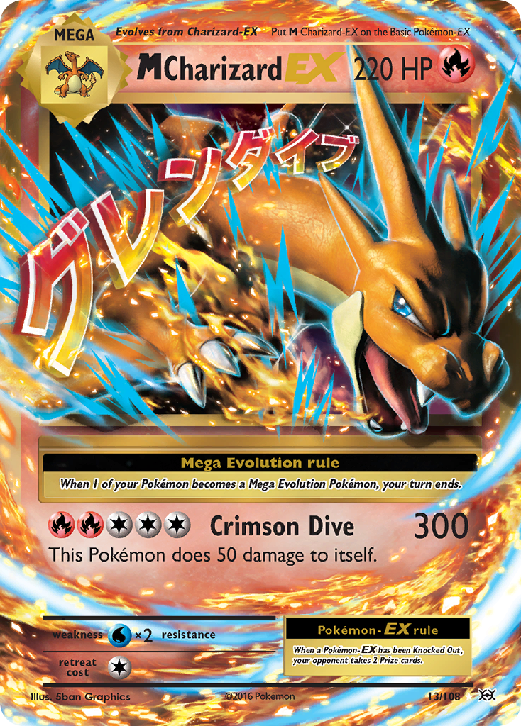 M Charizard EX (13/108) [XY: Evolutions] | Black Swamp Games