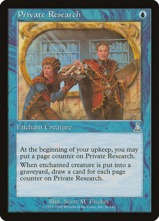Private Research [Urza's Destiny] | Black Swamp Games