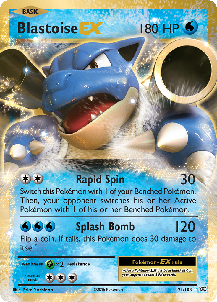 Blastoise EX (21/108) [XY: Evolutions] | Black Swamp Games