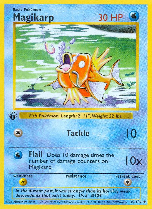 Magikarp (35/102) (Shadowless) [Base Set 1st Edition] | Black Swamp Games