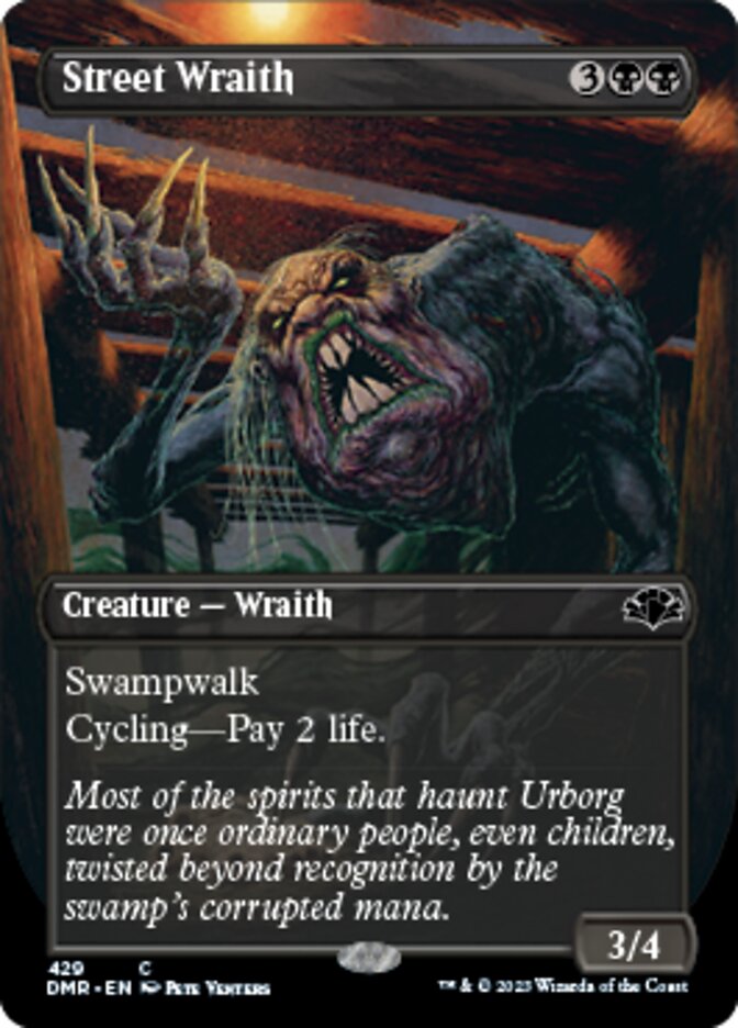 Street Wraith (Borderless Alternate Art) [Dominaria Remastered] | Black Swamp Games