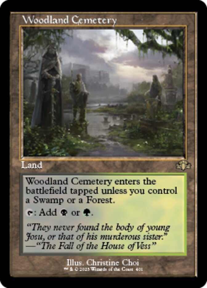 Woodland Cemetery (Retro) [Dominaria Remastered] | Black Swamp Games