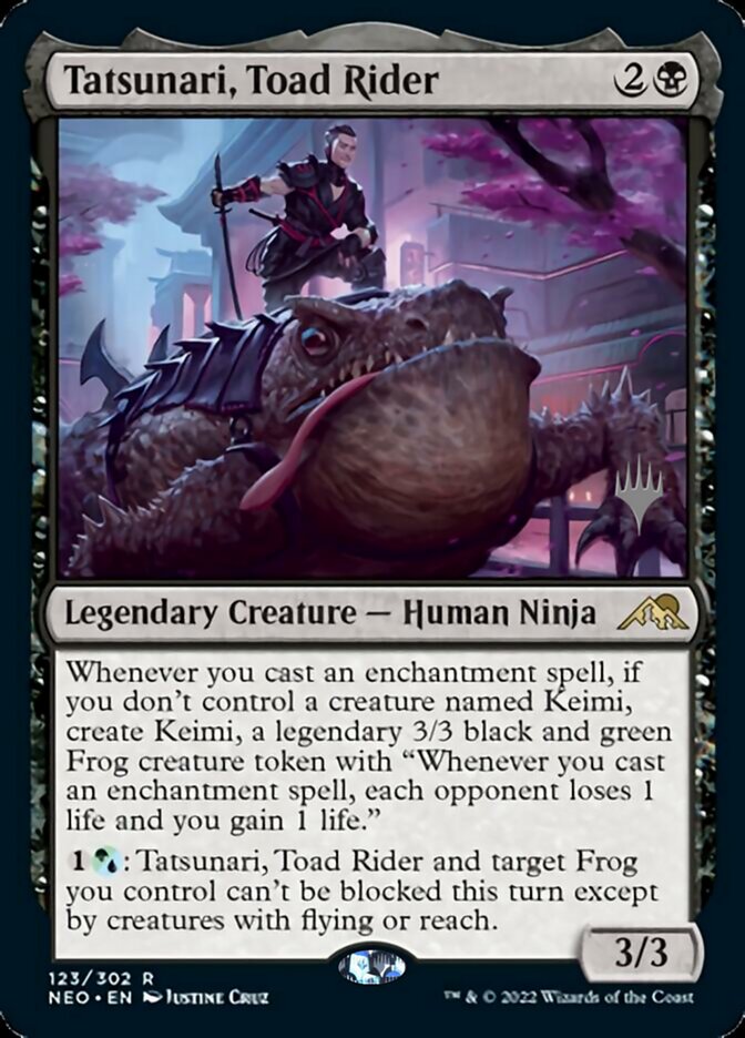 Tatsunari, Toad Rider (Promo Pack) [Kamigawa: Neon Dynasty Promos] | Black Swamp Games