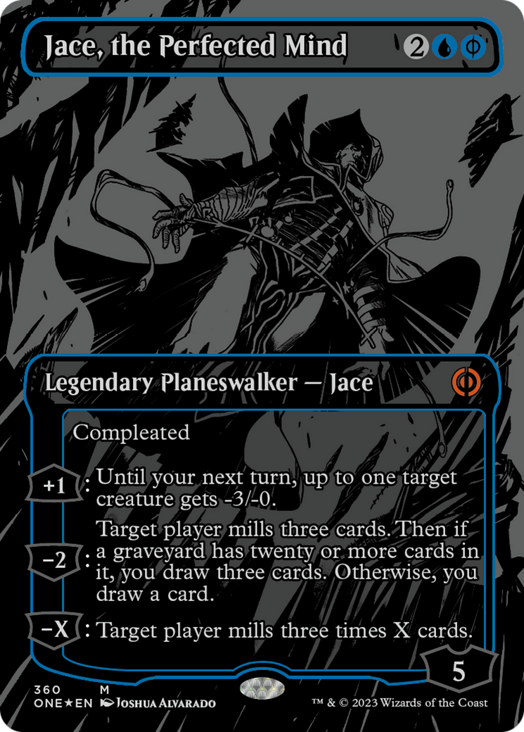 Jace, the Perfected Mind (Oil Slick Raised Foil) [Phyrexia: All Will Be One] | Black Swamp Games