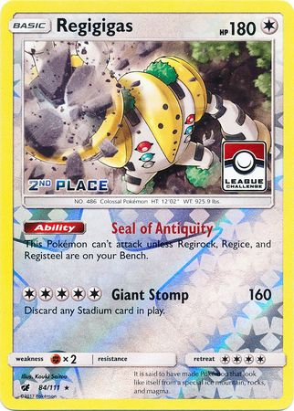 Regigigas (84/111) (League Promo 2nd Place) [Sun & Moon: Crimson Invasion] | Black Swamp Games