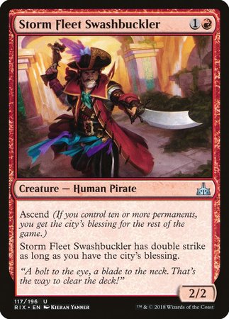 Storm Fleet Swashbuckler [Rivals of Ixalan] | Black Swamp Games