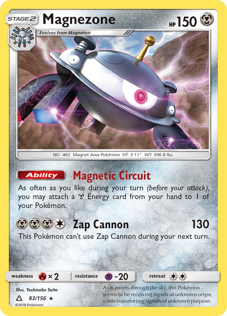 Magnezone (83/156) (Prerelease Kit Exclusive) (Theme Deck Exclusive) [Sun & Moon: Ultra Prism] | Black Swamp Games