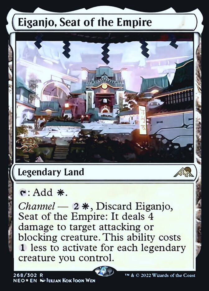 Eiganjo, Seat of the Empire [Kamigawa: Neon Dynasty Prerelease Promos] | Black Swamp Games