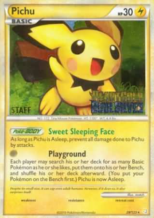 Pichu (28/123) (Staff Prerelease Promo) [Nintendo: Black Star Promos] | Black Swamp Games