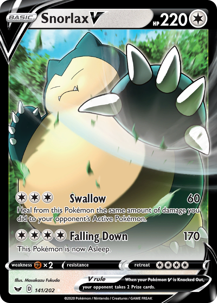 Snorlax V (141/202) [Sword & Shield: Base Set] | Black Swamp Games