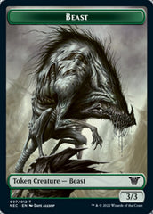 Beast // Treasure Double-sided Token [Kamigawa: Neon Dynasty Commander Tokens] | Black Swamp Games