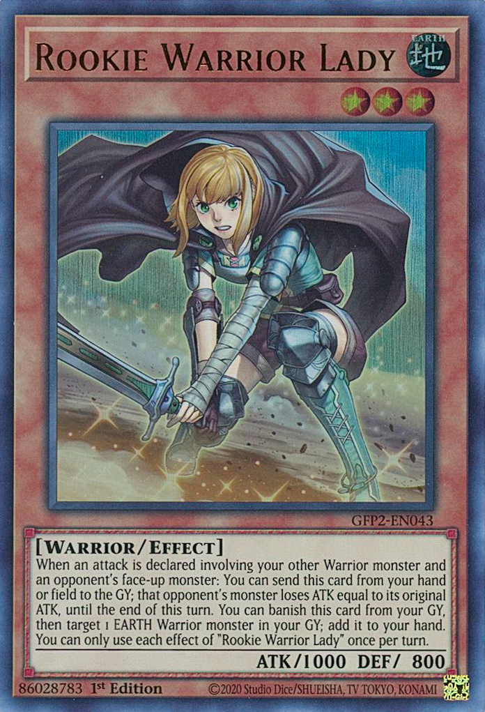 Rookie Warrior Lady [GFP2-EN043] Ultra Rare | Black Swamp Games