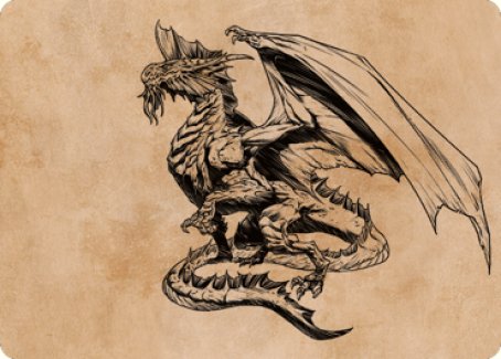 Ancient Silver Dragon Art Card (47) [Commander Legends: Battle for Baldur's Gate Art Series] | Black Swamp Games