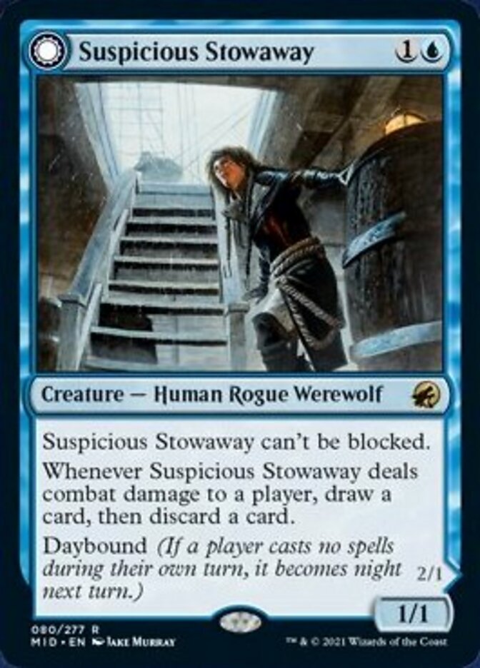 Suspicious Stowaway // Seafaring Werewolf [Innistrad: Midnight Hunt] | Black Swamp Games