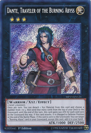 Dante, Traveler of the Burning Abyss [MP15-EN121] Secret Rare | Black Swamp Games