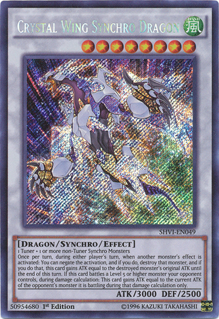 Crystal Wing Synchro Dragon [SHVI-EN049] Secret Rare | Black Swamp Games