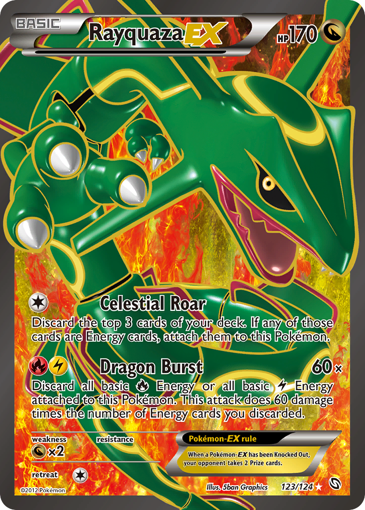 Rayquaza EX (123/124) [Black & White: Dragons Exalted] | Black Swamp Games