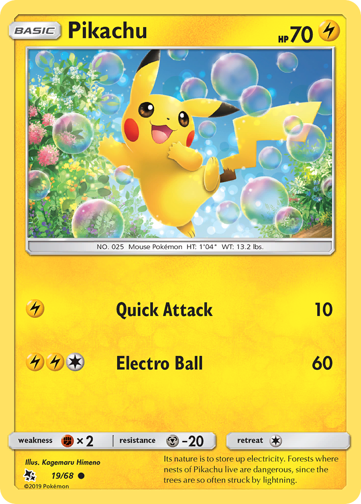 Pikachu (19/68) [Sun & Moon: Hidden Fates] | Black Swamp Games