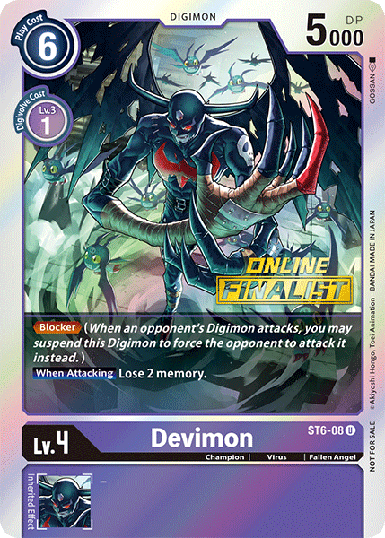 Devimon [ST6-08] (Online Finalist) [Starter Deck: Venomous Violet Promos] | Black Swamp Games