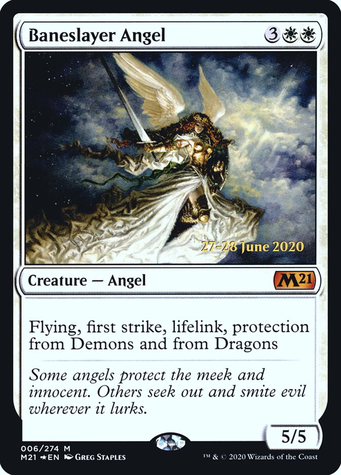 Baneslayer Angel  [Core Set 2021 Prerelease Promos] | Black Swamp Games