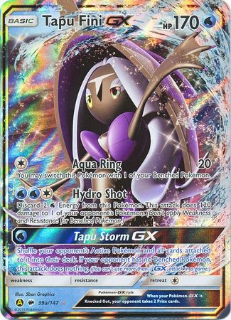 Tapu Fini GX (39/147) (Alternate card) (Jumbo Card) [Sun & Moon: Burning Shadows] | Black Swamp Games