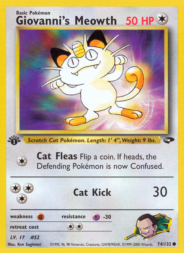 Giovanni's Meowth (74/132) [Gym Challenge 1st Edition] | Black Swamp Games