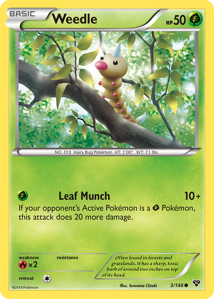 Weedle (3/146) [XY: Base Set] | Black Swamp Games