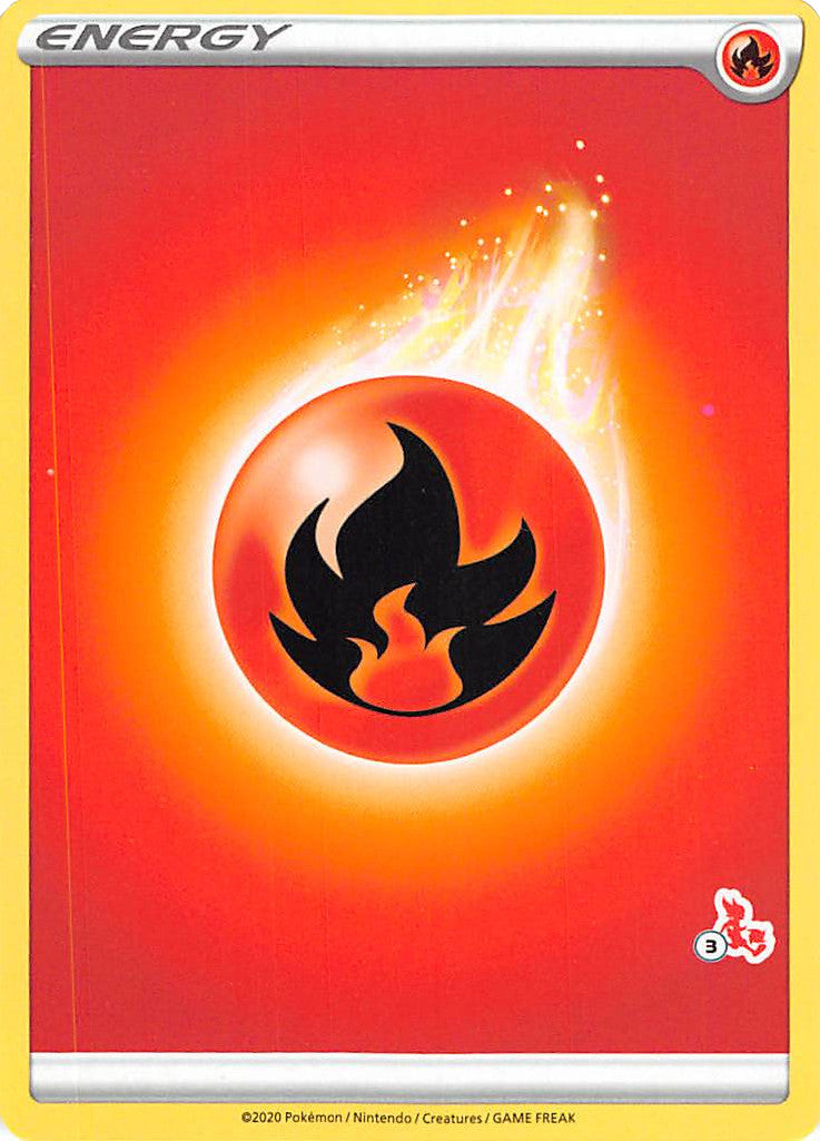 Fire Energy (Cinderace Stamp #3) [Battle Academy 2022] | Black Swamp Games