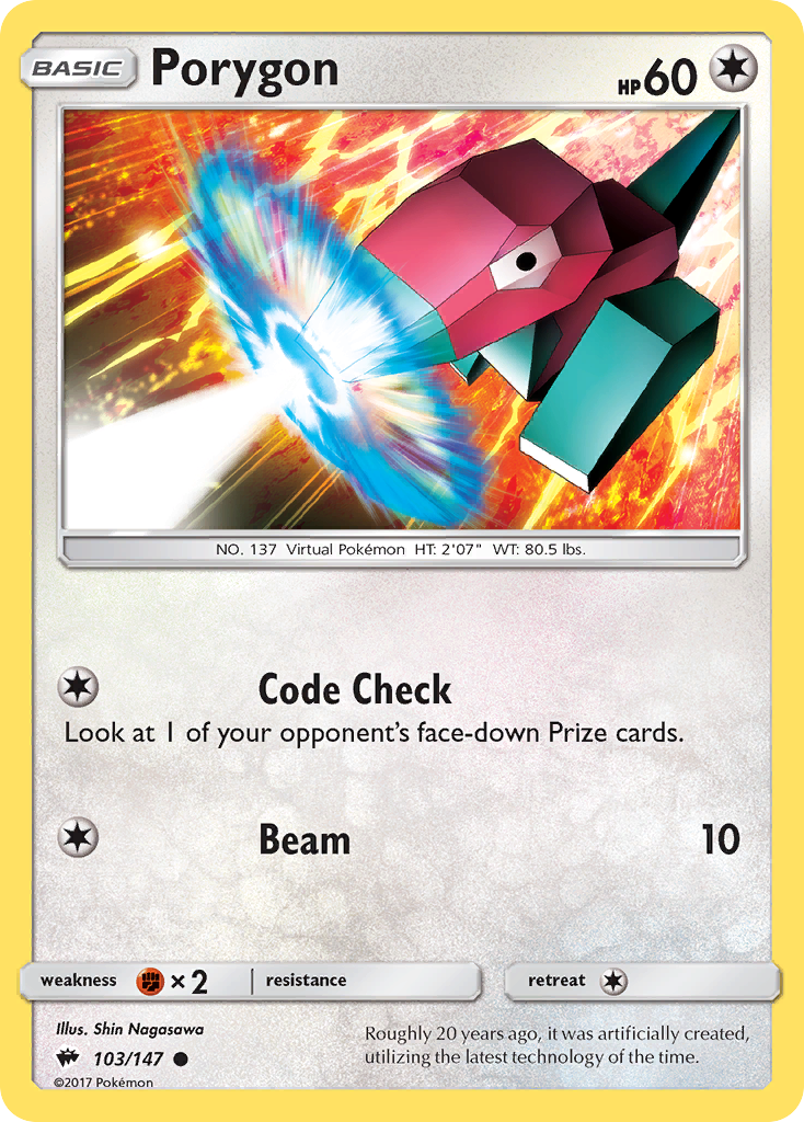 Porygon (103/147) [Sun & Moon: Burning Shadows] | Black Swamp Games