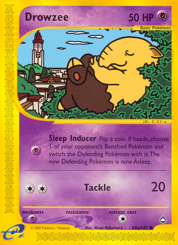 Drowzee (74a/147) [Aquapolis] | Black Swamp Games