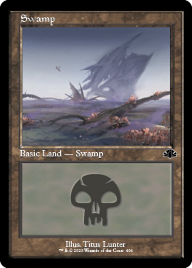 Swamp (406) (Retro) [Dominaria Remastered] | Black Swamp Games