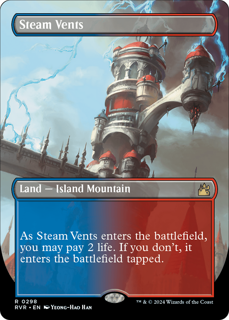 Steam Vents (Borderless) [Ravnica Remastered] | Black Swamp Games