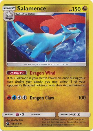 Salamence (106/168) (Cosmos Holo) [Sun & Moon: Celestial Storm] | Black Swamp Games