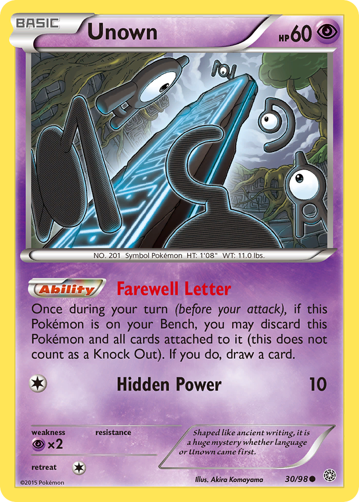 Unown (30/98) [XY: Ancient Origins] | Black Swamp Games