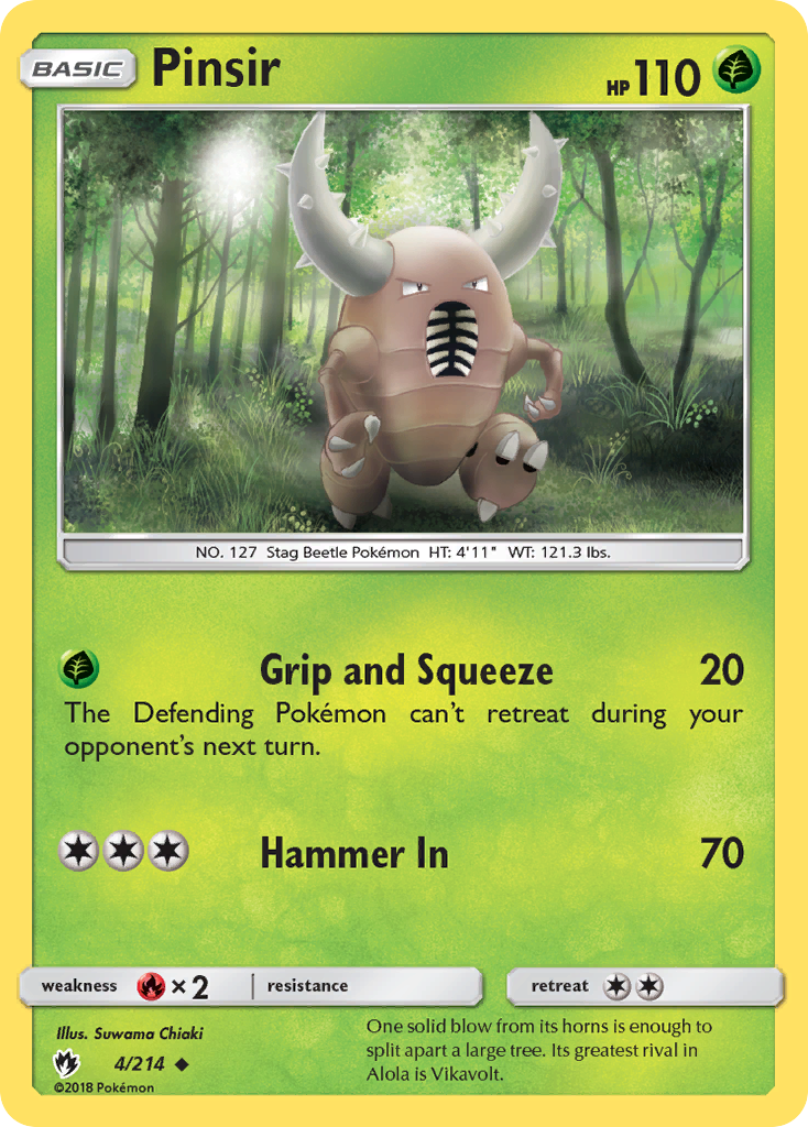 Pinsir (4/214) [Sun & Moon: Lost Thunder] | Black Swamp Games