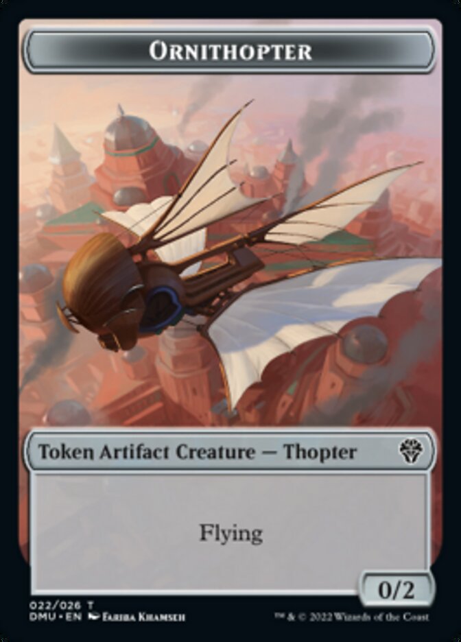 Bird (002) // Ornithopter Double-sided Token [Dominaria United Tokens] | Black Swamp Games