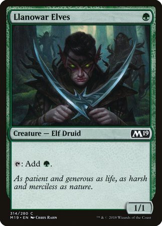 Llanowar Elves [Core Set 2019] | Black Swamp Games