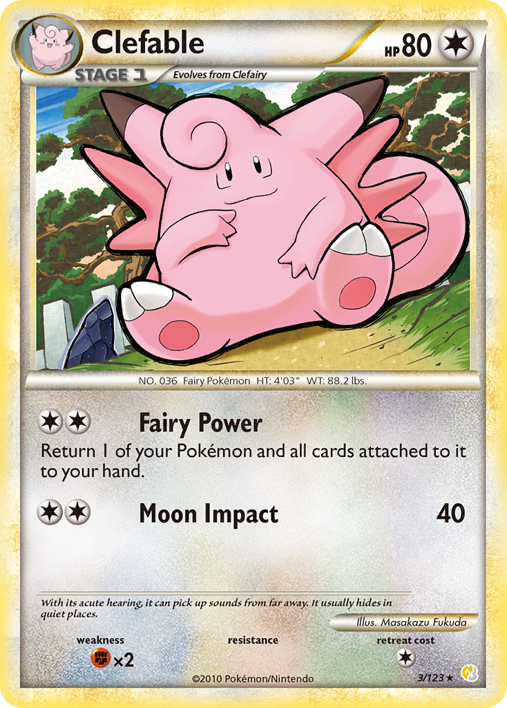 Clefable (3/123) [HeartGold & SoulSilver: Base Set] | Black Swamp Games