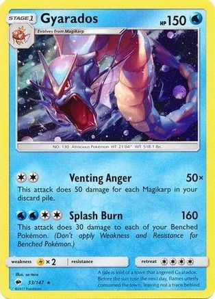 Gyarados (33/147) (Cosmos Holo) [Sun & Moon: Burning Shadows] | Black Swamp Games