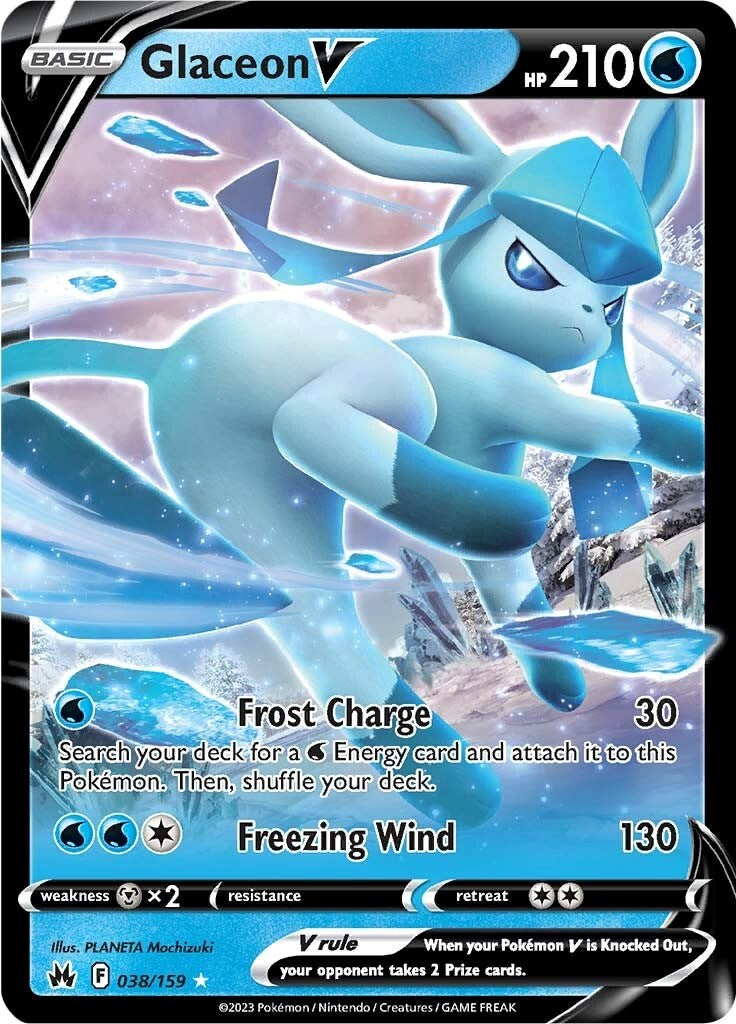 Glaceon V (038/159) [Sword & Shield: Crown Zenith] | Black Swamp Games