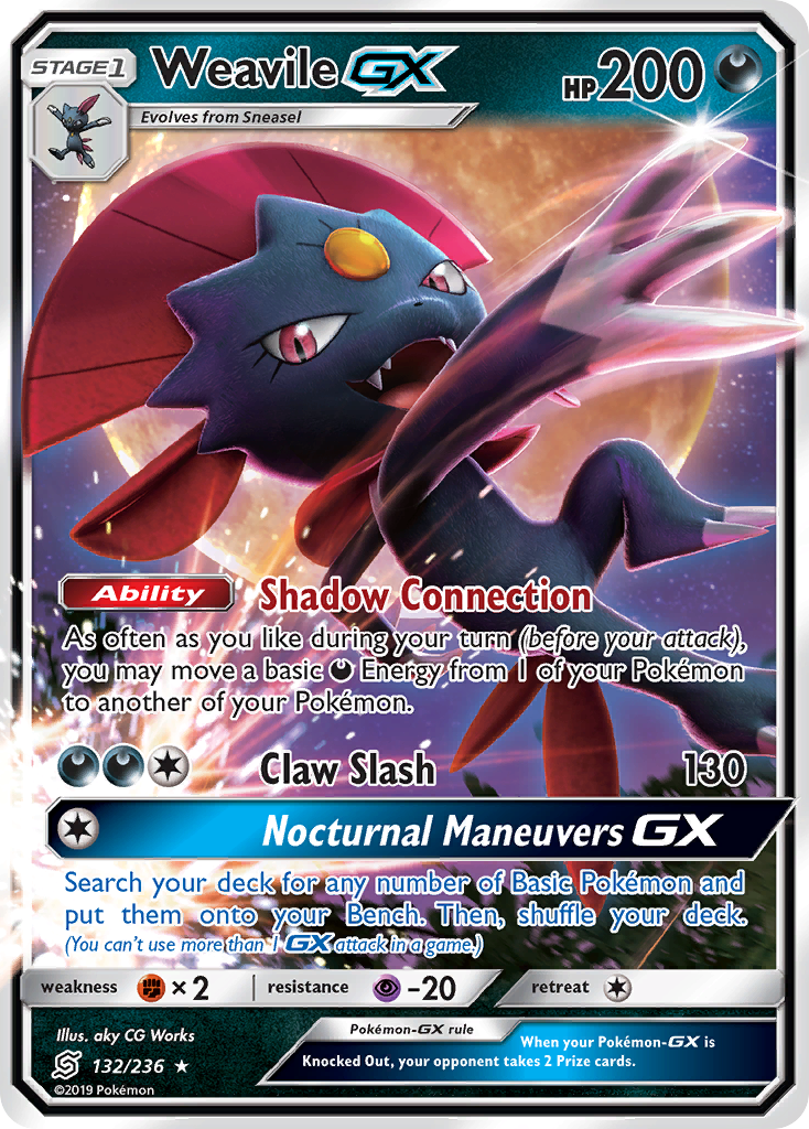 Weavile GX (132/236) [Sun & Moon: Unified Minds] | Black Swamp Games