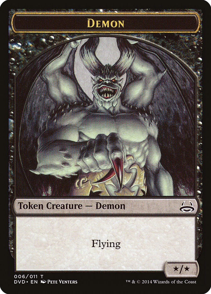Demon Token (Divine vs. Demonic) [Duel Decks Anthology Tokens] | Black Swamp Games