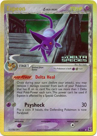 Espeon (4/113) (Delta Species) (Stamped) [EX: Delta Species] | Black Swamp Games