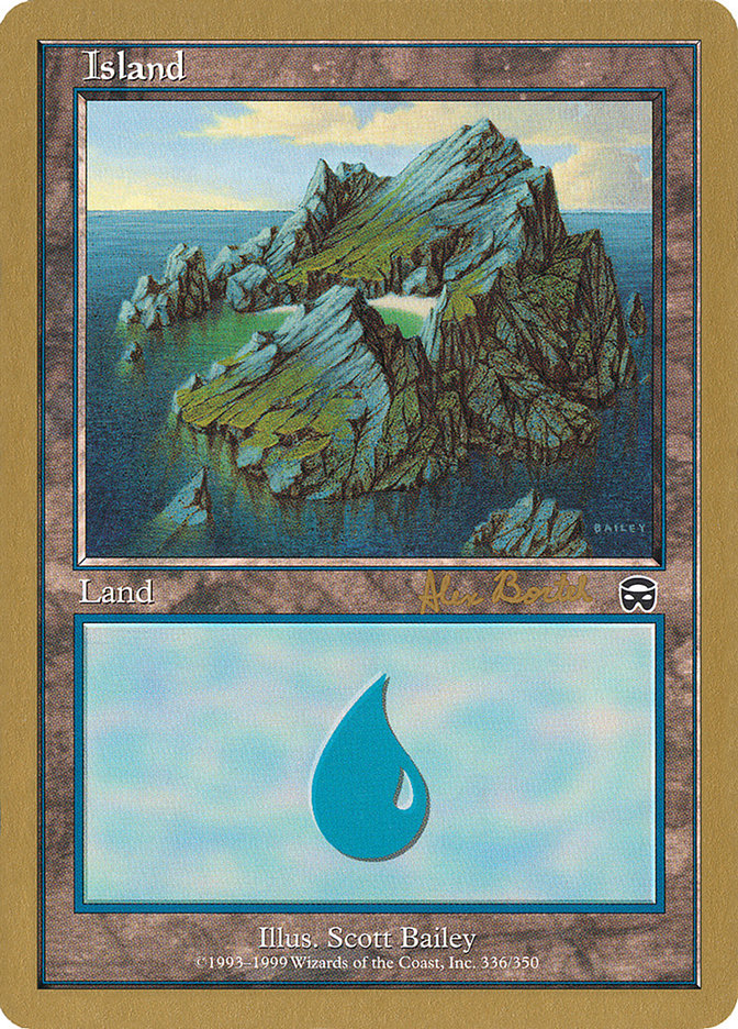 Island (ab336) (Alex Borteh) [World Championship Decks 2001] | Black Swamp Games