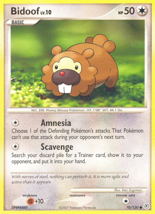 Bidoof (70/130) [Diamond & Pearl: Base Set] | Black Swamp Games