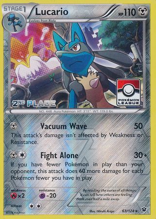 Lucario (63/124) (League Promo 2nd Place) [XY: Fates Collide] | Black Swamp Games