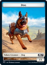 Dog // Griffin Double-sided Token [Core Set 2021 Tokens] | Black Swamp Games